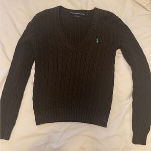 Ralph Lauren Brown Cable Knit Sweater